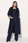 Buy_Linetribe__Blue Denim Designer Trench Coat _at_Aza_Fashions