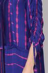 Linetribe__Pink Viscose, Satin Collared Designer Purple Dress _Online_at_Aza_Fashions