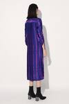 Buy_Linetribe__Pink Viscose, Satin Collared Designer Purple Dress _Online_at_Aza_Fashions