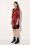 Buy_Linetribe__Red Viscose, Satin Collared Designer Dress _Online_at_Aza_Fashions