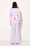 Shop_Linetribe__Lavender Crepe Designer Blazer And Pant Set _at_Aza_Fashions