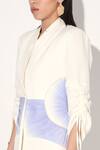 Buy_Linetribe__Ivory Crepe Designer Blazer And Pant Set _Online_at_Aza_Fashions