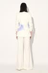 Shop_Linetribe__Ivory Crepe Designer Blazer And Pant Set _at_Aza_Fashions