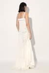 Shop_Linetribe__White Viscose, Satin Designer Gown _at_Aza_Fashions