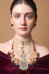 Shop_Dugran By Dugristyle_Multi Color Twilight Blush Haar Pendent Necklace _at_Aza_Fashions