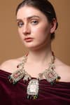 Shop_Dugran By Dugristyle_Multi Color Sunlit Majesty Haar Pendent Necklace _at_Aza_Fashions