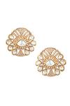 Buy_HRISHA_Gold Plated Designer Necklace And Earring Set _Online_at_Aza_Fashions
