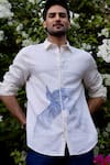 Buy_Asuka_White Linen Embroidery Skyward Grace Shirt _Online_at_Aza_Fashions