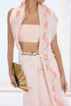 Buy_Ekaya Banaras_Pink Silk Organza Pearls Designer Saree Set _Online_at_Aza_Fashions