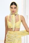 Buy Ekaya Banaras Yellow Handwoven Digital Print Scarf at Aza Fashions Buy_Ekaya Banaras_Yellow Handwoven Digital Print Scarf _at_Aza_Fashions