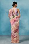 Shop_Dressfolk_Multi Color Linen Round Neck Multi-color Handloom Saree Set _at_Aza_Fashions