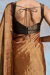 Buy_Dressfolk_Gold Tissue Sweetheart Neck Handloom Saree Set 