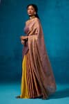 Buy_Dressfolk_Multi Color Tissue Round Neck Handloom Designer Saree Set 