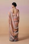 Shop_Dressfolk_Multi Color Linen Square Neck Multi-color Handloom Saree Set _at_Aza_Fashions