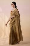 Buy_Dressfolk_Multi Color Linen Square Neck Handloom Saree Set 