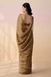 Shop_Dressfolk_Multi Color Linen Square Neck Handloom Saree Set _at_Aza_Fashions