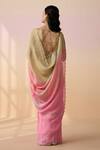 Shop_Dressfolk_Multi Color Linen Round Neck Handloom Saree Set _at_Aza_Fashions