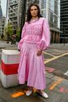 Buy_Therealb_Pink Cotton Off-shoulder Designer Skirt And Top Set _at_Aza_Fashions
