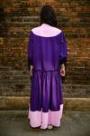 Shop_Therealb_Pink Cotton Collared Color Block Designer Dress _at_Aza_Fashions