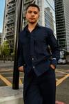 Shop_Therealb_Navy Cotton Blue Designer Shirt And Pant Set _at_Aza_Fashions