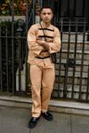 Shop_Therealb_Beige Cotton Designer Shirt And Pant Set _Online_at_Aza_Fashions