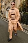 Shop_Therealb_Beige Cotton Designer Trench Coat _at_Aza_Fashions