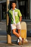 Therealb_Green Cotton Designer Shirt _Online_at_Aza_Fashions