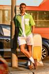 Shop_Therealb_Green Cotton Designer Shirt _at_Aza_Fashions