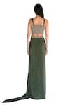Shop_Amka_Emerald Green Silk Beads Designer Blouse _at_Aza_Fashions