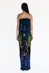 Shop_Amka_Blue Silk Designer Azo Free Skirt _at_Aza_Fashions