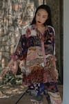 Amka_Pink Silk Open Neck Designer Jordan Rose Shirt _Online_at_Aza_Fashions
