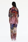 Shop_Amka_Pink Silk Rose Designer Pant _at_Aza_Fashions