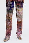 Buy_Amka_Pink Silk Rose Designer Pant _Online_at_Aza_Fashions