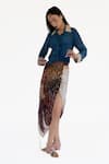 Buy_Amka_Pink Silk Rose Natural Skirt _Online_at_Aza_Fashions