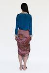 Shop_Amka_Pink Silk Rose Natural Skirt _at_Aza_Fashions
