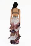 Shop_Amka_Pink Silk Artichoke Rose Skirt _at_Aza_Fashions
