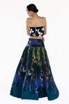 Shop_Amka_Blue Silk Designer Dokmai Skirt _at_Aza_Fashions