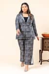 Buy_Mamicha_Black Polyester, Rayon Embroidery Blazer And Pant Set _Online_at_Aza_Fashions