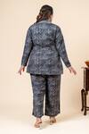 Shop_Mamicha_Black Polyester, Rayon Embroidery Blazer And Pant Set _at_Aza_Fashions