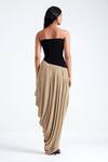 Deme By Gabriella_Black Maheshwari Zosia Asymmetric Drop Waist Gown _Online_at_Aza_Fashions