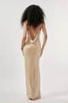 Shop_Deme By Gabriella_Beige Silk Sequins Cowl Neck Embellished Gown _at_Aza_Fashions
