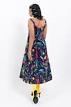 Shop_Pop Sugar_Navy Cotton Square Neck Floral Print Blue Midi Dress _at_Aza_Fashions