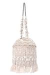 Buy_House Of Kosha_Ivory Embroidery, Tassels, Beads Suede Embellished Bucket Bag _Online_at_Aza_Fashions