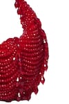 Shop_House Of Kosha_Red Beads, Crystals Liona Suede Embellished Hobo Bag _Online_at_Aza_Fashions