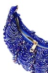 Buy_House Of Kosha_Blue Beads, Crystals Royal Suede Embellished Hobo Bag _Online_at_Aza_Fashions