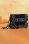 Shop House Of Kosha Navy Crystals Embellished Blue Clutch Bag at Aza Fashions Shop_House Of Kosha_Navy Crystals Embellished Blue Clutch Bag _at_Aza_Fashions
