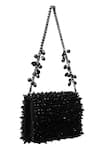 Buy_House Of Kosha_Black Crystals Kiyara Suede Clutch Bag _Online_at_Aza_Fashions