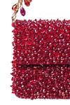 Shop_House Of Kosha_Maroon Crystals Kiyara Suede Mini Clutch _Online_at_Aza_Fashions