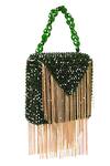 Buy_House Of Kosha_Green Crystals, Chains Natali Embellished Mini Bag _Online_at_Aza_Fashions