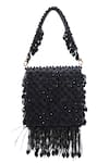 Buy House Of Kosha Black Crystals, Feathers Luna Suede Embellished Mini Bag Online at Aza Fashions Buy_House Of Kosha_Black Crystals, Feathers Luna Suede Embellished Mini Bag _Online_at_Aza_Fashions
